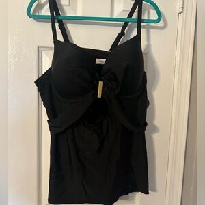 Cacique Peekaboo Tankini Top NWT ⭐️🖤